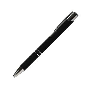 Office 1 Химикалка Norma Soft, метална, гумирана, черна