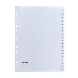 Office 1 Разделител, PP, A4, с букви, с английската азбука