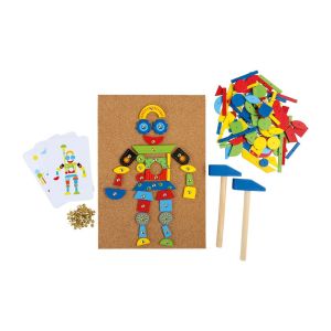 Small Foot Мозайка Роботи, дървена, с чукче