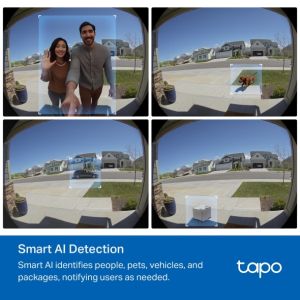 Видео звънец Tp-Link Tapo D235, Смарт, 5MP, IR, Wi-Fi, IP66