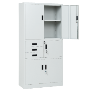 Метален шкаф Carmen CR-1281 Е K - сив
