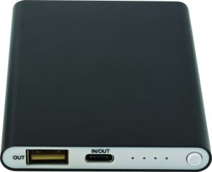 Външна преносима батерия Pep, 4000 mAh, черна