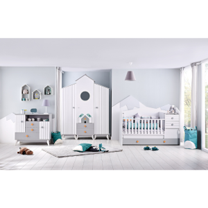 Бебешка кошара и детско легло 2в1 BIRD HOUSE 70 x 170