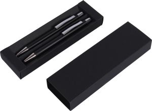 Комплект Oslo, химикалка и автоматичен молив, ЧЕРЕН