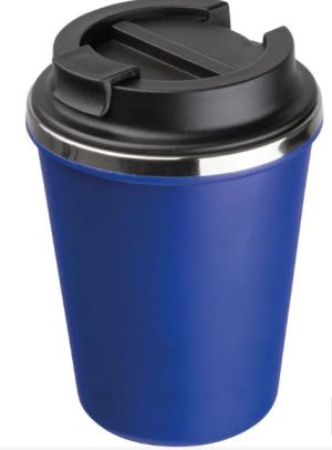 Чаша с капак, двустенна, 350ml, СИН