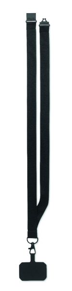 Текстилна лента Ameste за телефон, черна