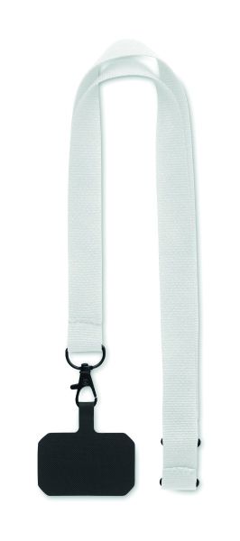 Текстилна лента Ameste за телефон, бяла