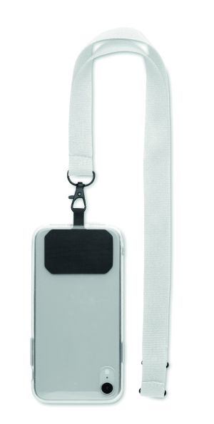 Текстилна лента Ameste за телефон, бяла