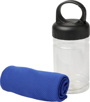 Охлаждаща кърпа в контейнер, синя