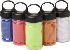 Охлаждаща кърпа в контейнер, синя