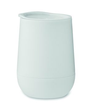 Чаша Go, двустенна, с капак, PP, 300ml, БЯЛ