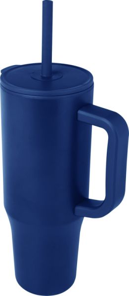 Чаша с капак и сламка, двустенна, 900ml, ТСИН