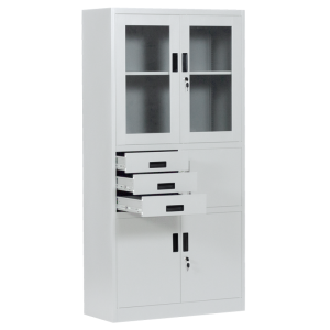 Метален шкаф Carmen CR-1240 E K - сив