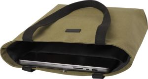 Чанта за лаптоп с дълги дръжки, маслено зелена