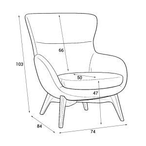 Кресло AVILA - сив WW / липа