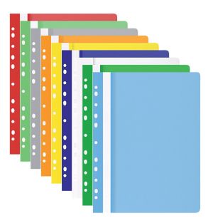 Папка Office Products с прозрачно лице европерф, жълта