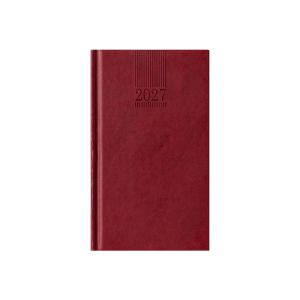 Календар-бележник Поло, седмичник, 9 x 16 cm, бордо