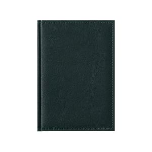 Календар-бележник Европа, с дати, A5, кожена подвързия, зелен