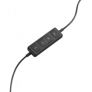 Слушалки Logitech H570E, с кабел, черни, USB, 94 dB, 1.9 m кабел