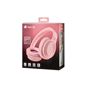 Слушалки NGS Artica Greed, с Bluetooth, USB Type-C, 105 dB, розови