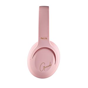 Слушалки NGS Artica Greed, с Bluetooth, USB Type-C, 105 dB, розови