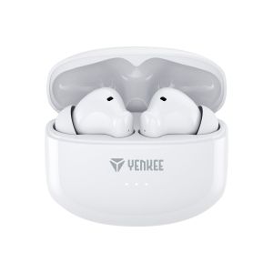 Слушалки Yenkee YHP 08BT ANC, безжични, със зареждащ кейс, USB, 98 dB, бели