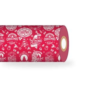 Фолио за опаковане Colibri Christmas, ролка, широчина 300 mm, дължина 30 m, червено