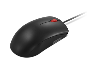 Мишка Lenovo 120, с кабел, оптична, USB, 1600 dpi, черна