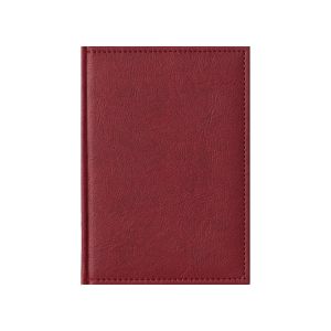 Календар-бележник Европа, с дати, A5, кожена подвързия, бордо