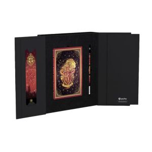 Paperblanks Подаръчен комплект Gryffindor, тефтер Midi, книгоразделител и молив