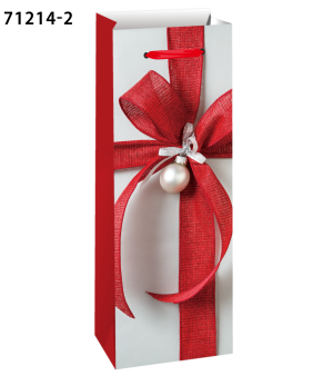 Подаръчна торбичка XMAS Bottle, 13x36x8.5cm, 71214
