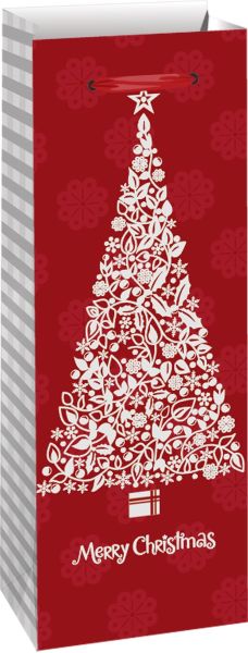 Подаръчна торбичка XMAS Bottle, 13x36x8.5cm, 71214