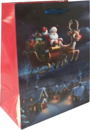 Подаръчна торбичка XMAS M, 71228, 17.8x22.9x9.8cm