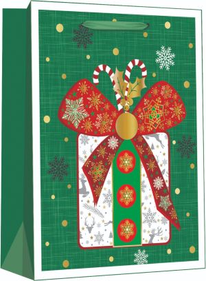 Подаръчна торбичка XMAS Deluxe Jumbo, 30x12x42 cm