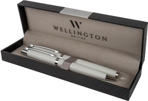 Комплект Wellington Liberty, химикалка и ролер, БЯЛ