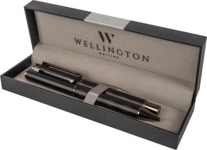 Комплект Wellington Infinity, химикалка и писалка, черен