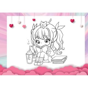 Книжка за оцветяване Cute, А4, 37 стр.