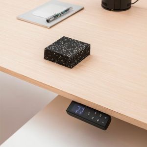 Бюро с регулируема височина MDD Gravity, 2400 х 1600 х 750-1160 mm, фурнир, метални крака