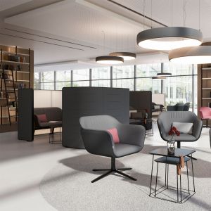 Диван Interstuhl Hub HU312, триместен, с бял корпус