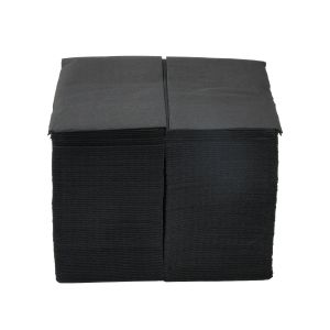 Салфетки, целулоза, двупластови, 1/8 сгъвка, 33 х 33 cm, черни, 150 броя