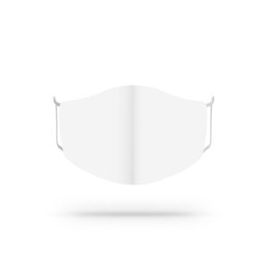 Маска за многократна употреба, с възможност за персонализация, бяла