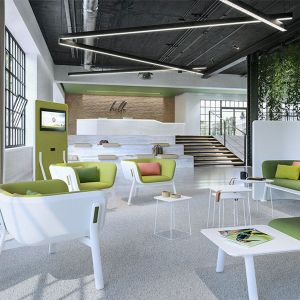 Медийна стена Interstuhl Hub HUM63, мобилна, 1100 х 520 х 1500 mm