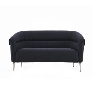 Диван RFG Megan, двуместен, текстил, метална основа, 1560 х 820 х 740 mm, черен