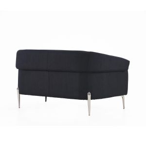 Диван RFG Megan, двуместен, текстил, метална основа, 1560 х 820 х 740 mm, черен