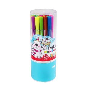 Foska Флумастери, 24 цвята, в буркан