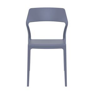 Градински стол RFG Snow, пластмасов, до 120 kg, тъмносив