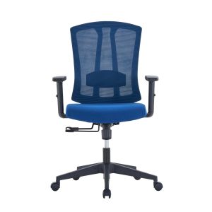 Ергономичен офис стол RFG Primo W, дамаска и меш, Multi-function механизъм, до 120 kg, син