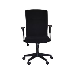 Офис стол HZR 02 101, екокожа, до 120 kg, черен, сглобена мостра