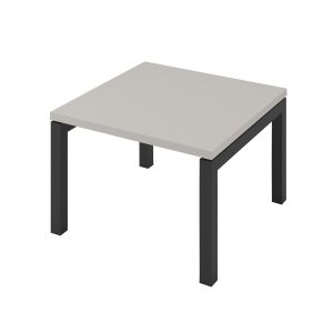 Ниска маса Narbutas Nova, 600 x 600 х 400 mm, квадратен плот, ПДЧ, перленосив меламин, черен метал, крак тип U