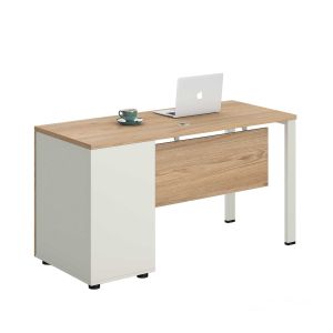 Бюро RFG Monaco, с контейнер, 1200 х 600 х 750 mm, ПДЧ 25 mm, плот бряст, бели метални крака